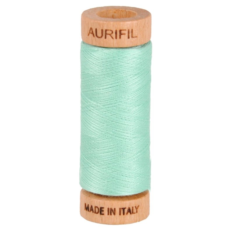 Aurifil Mako 80wt Cotton Thread Solid Medium Mint - Everything Fabric