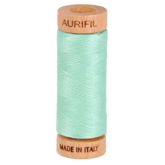 Aurifil Mako 80wt Cotton Thread Solid Medium Mint - Everything Fabric