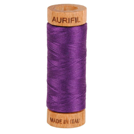 Aurifil Mako 80wt Cotton Thread Solid Medium Purple - Everything Fabric
