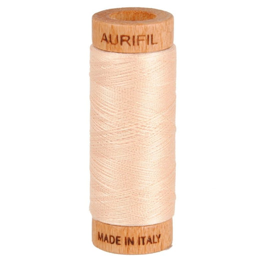 Aurifil Mako 80wt Cotton Thread Solid Pale Flesh - Everything Fabric