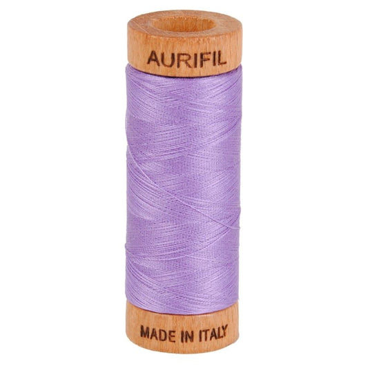 Aurifil Mako 80wt Cotton Thread Solid Violet - Everything Fabric