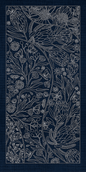 Australian Native Flowers 8 Panel - Indigo - Everything Fabric