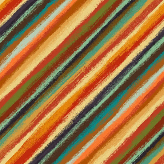 Autumn Bouquet - Diagonal Stripe - Everything Fabric