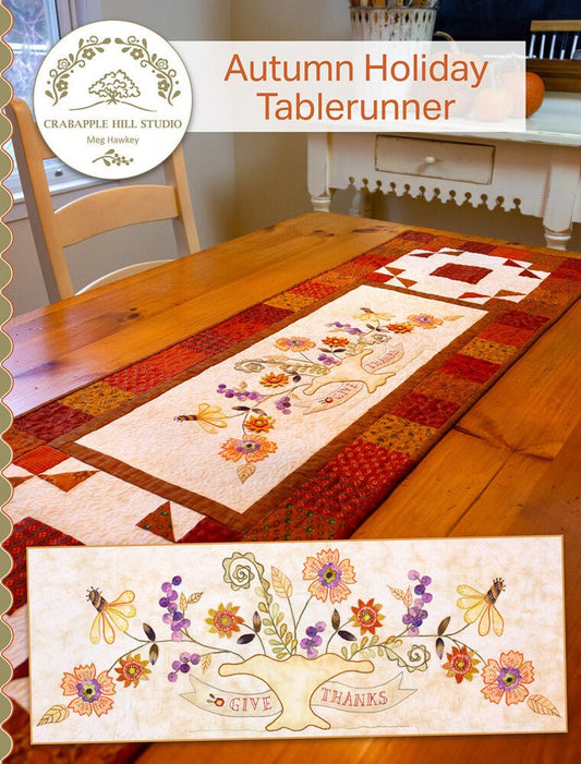Autumn Holiday Tablerunner Stitchery - Everything Fabric