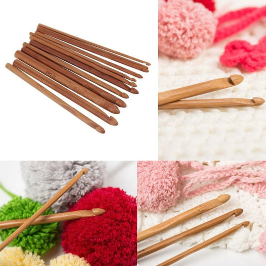 Bamboo 12 Piece Crochet Hooks - Everything Fabric