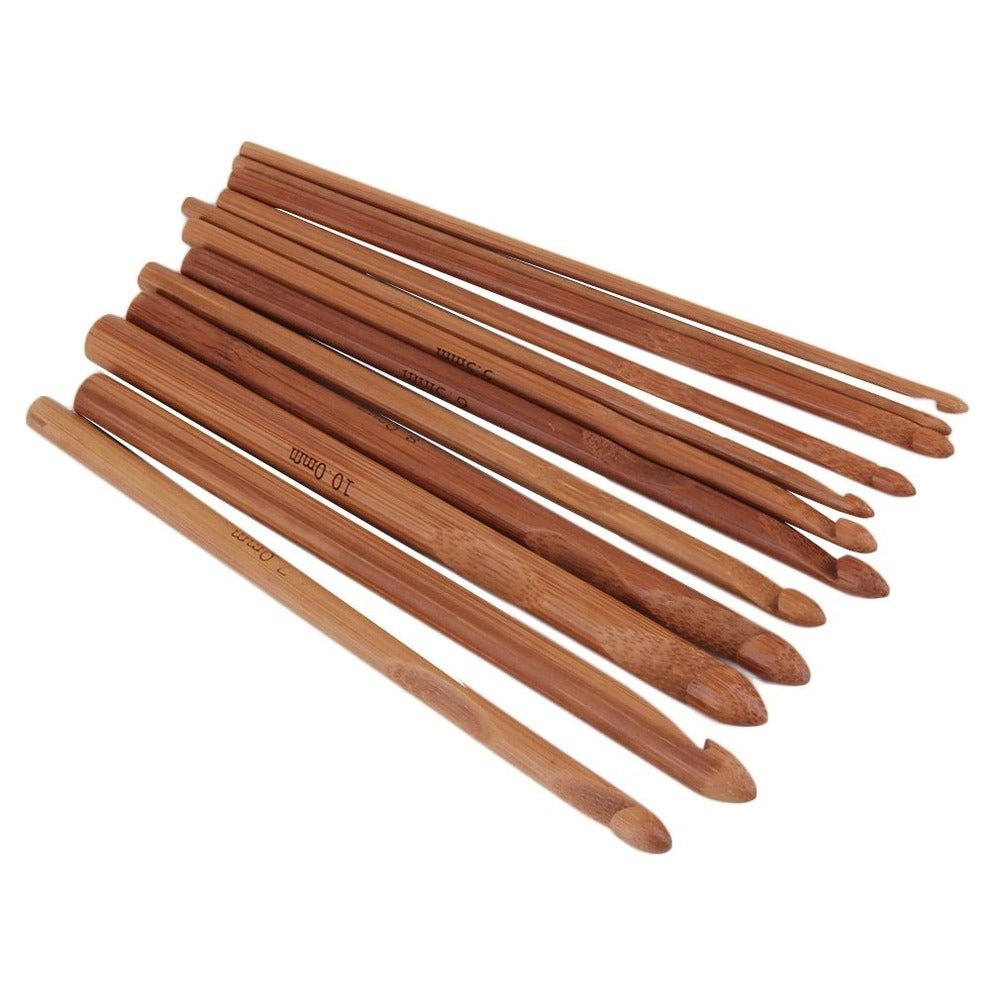 Bamboo 12 Piece Crochet Hooks - Everything Fabric