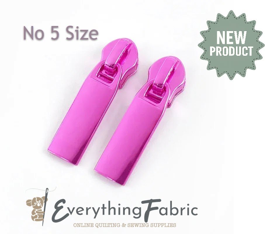 Bar Zip Pull - Pink 5 - Everything Fabric