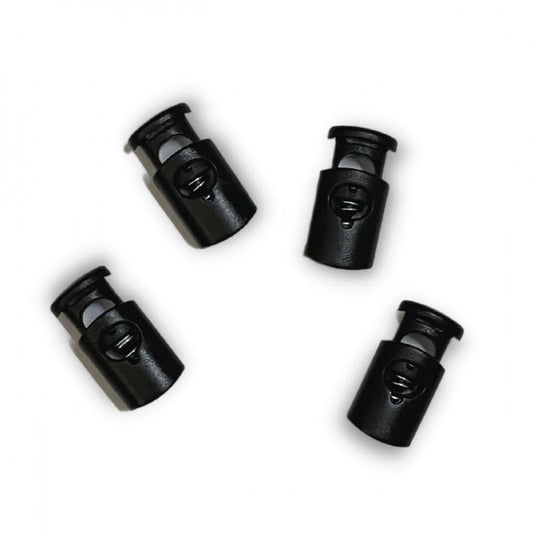 Barrel Cord Stops - 4pk-Black - Everything Fabric