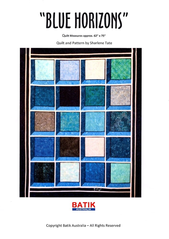 Batik Dots & Dashes - Blue 1141 - Everything Fabric