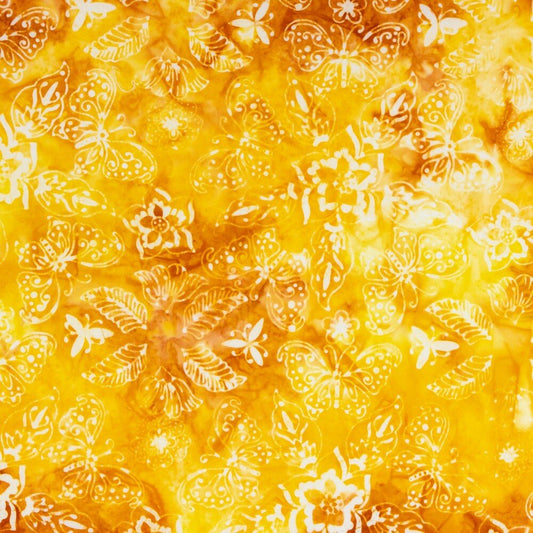 Batiks Exp Tjaps - BUTTERSCOTCH - Everything Fabric