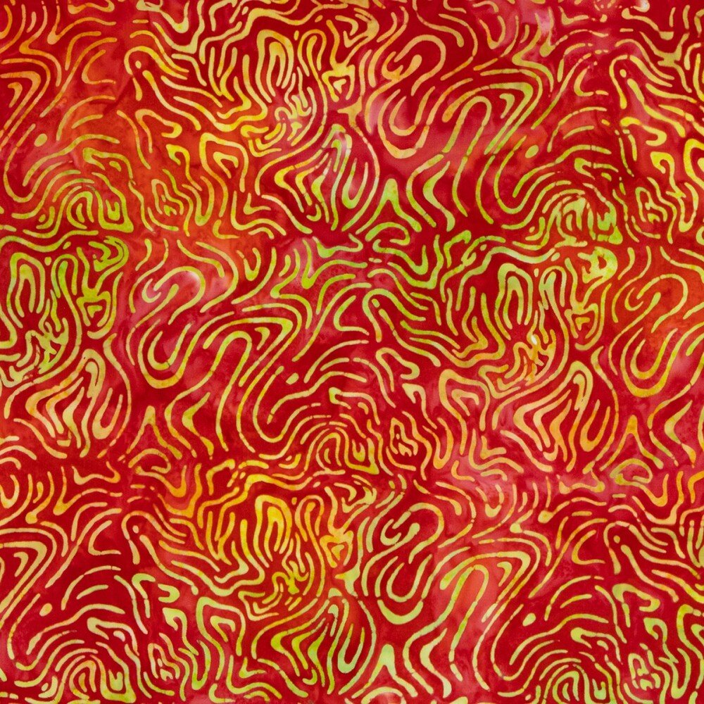 Batiks Exp Tjaps - RED MULTI - Everything Fabric
