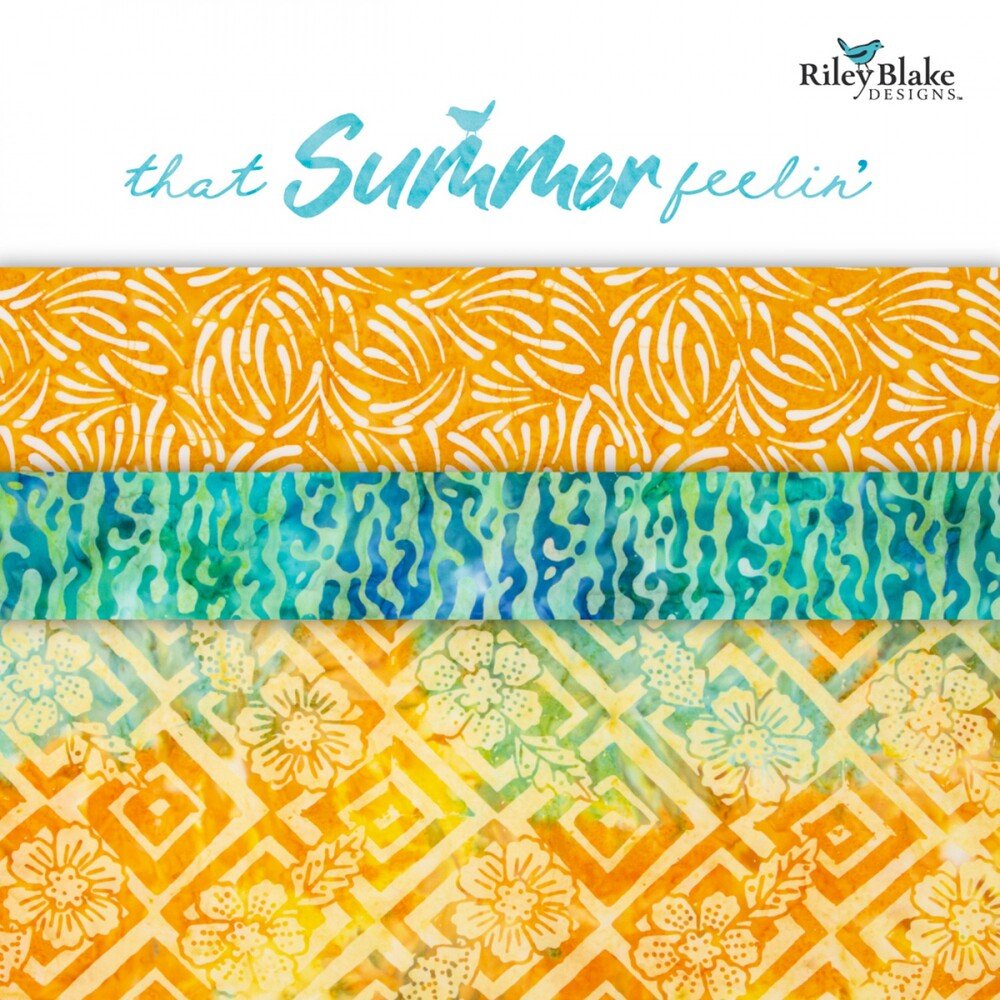 Batiks Exp Tjaps - That Summer Feelin' 2.5 Inch Rolie Polie, 40 Pcs. - Everything Fabric