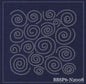 Nautilus Navy Pre-Stencilled Sashiko Block 12 1/4in