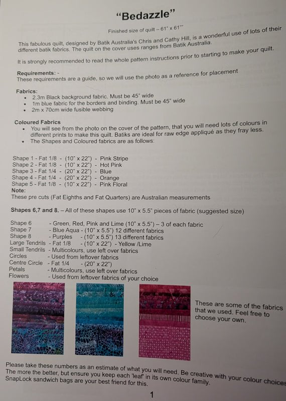 Bedazzle Quilt Pattern - Everything Fabric