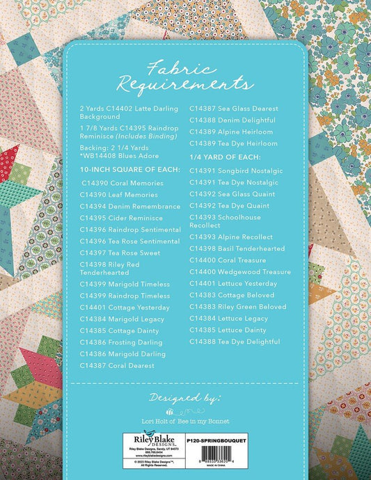 Bee in my Bonnet Spring Bouquets Quilt Pattern - Everything Fabric