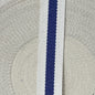 Belting 32 mm wide - Off White with Dark Lavender Stripe - Everything Fabric