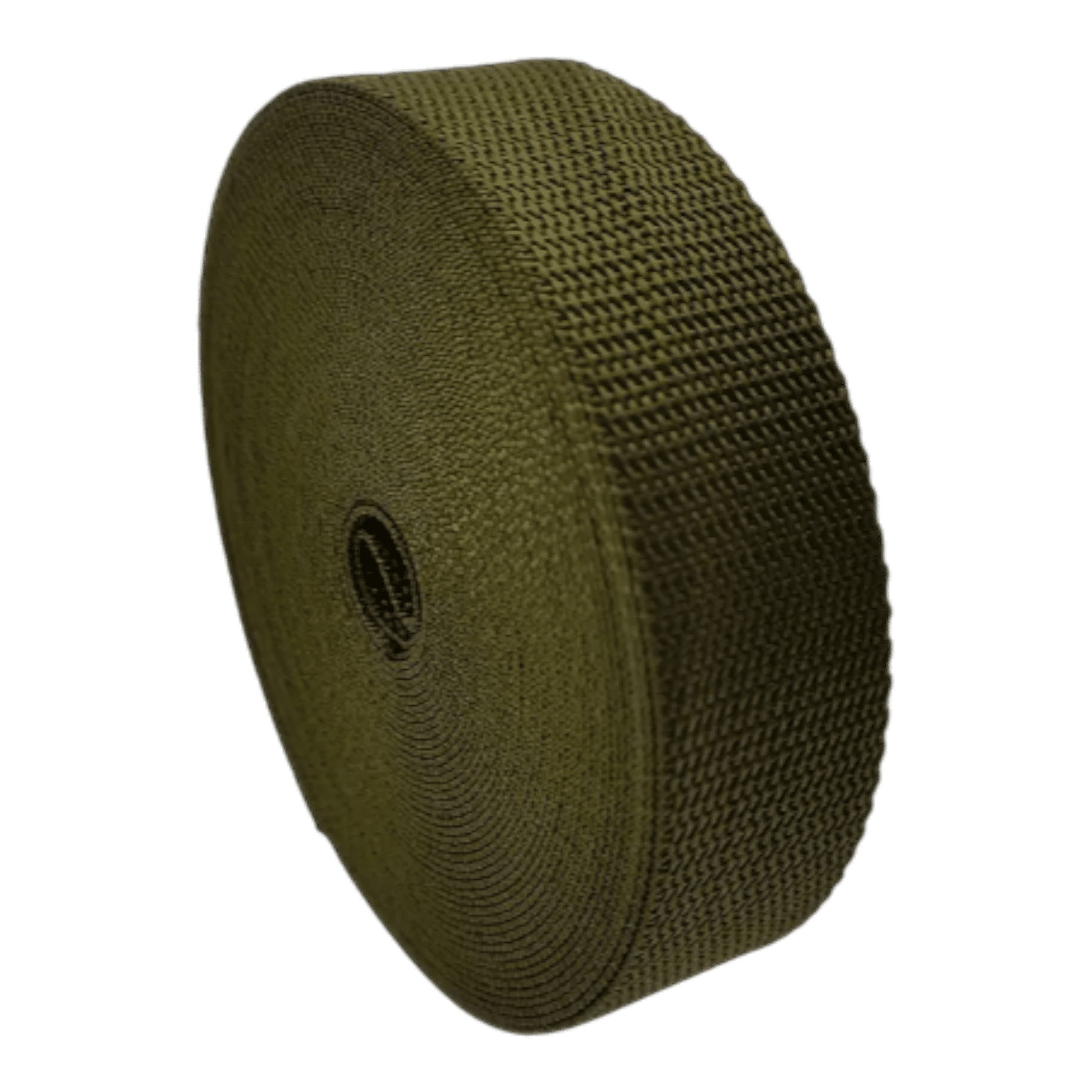 Belting 32 mm wide - Poly/Cotton Dark Army Green 10yd roll - Everything Fabric
