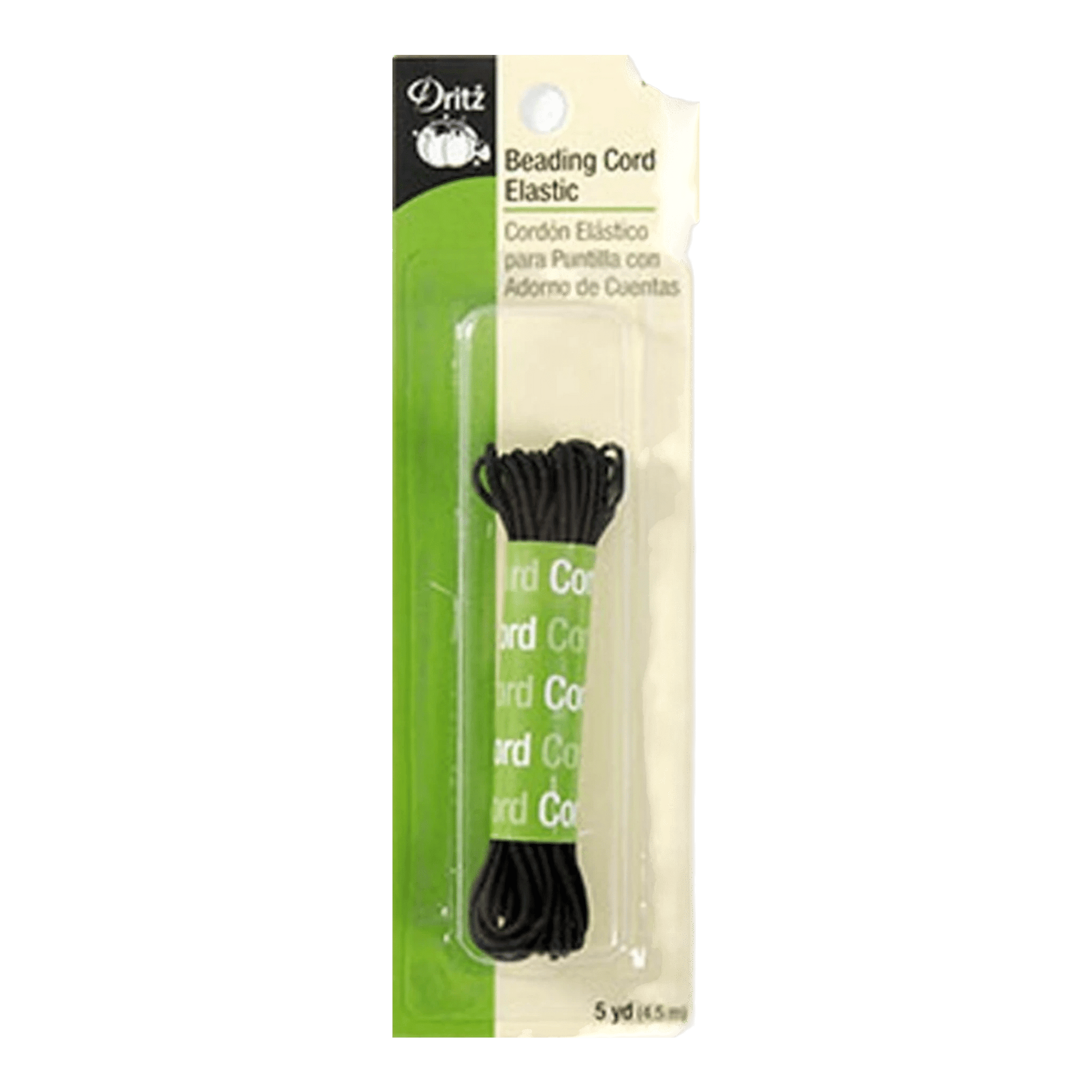 Black Beading Cord Elastic - 5 yd Roll by Dritz - Everything Fabric