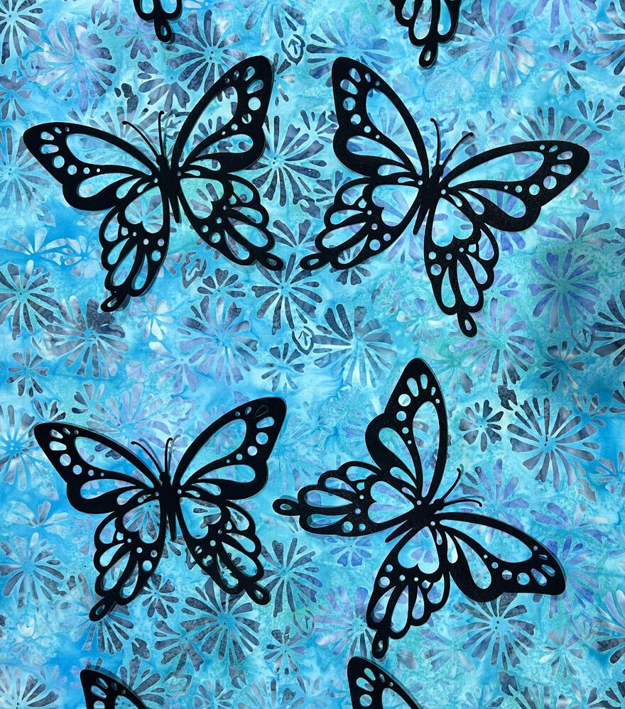 Black Butterfly Silhouette - Set of 3 - Everything Fabric