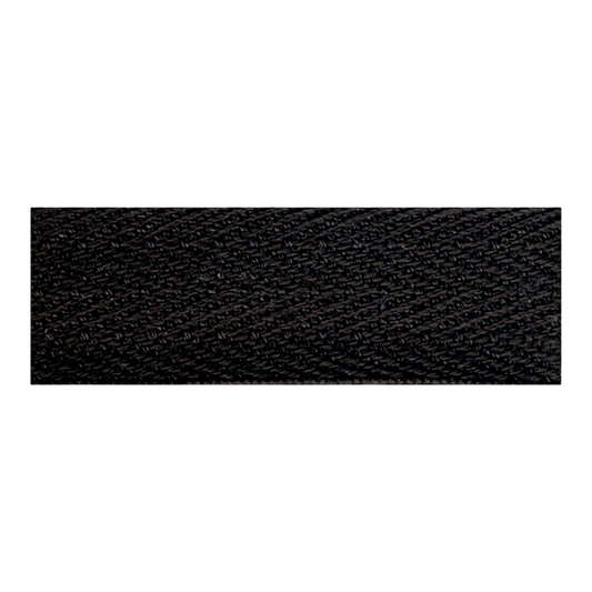 Cotton Twill Tape - Black 20 mm