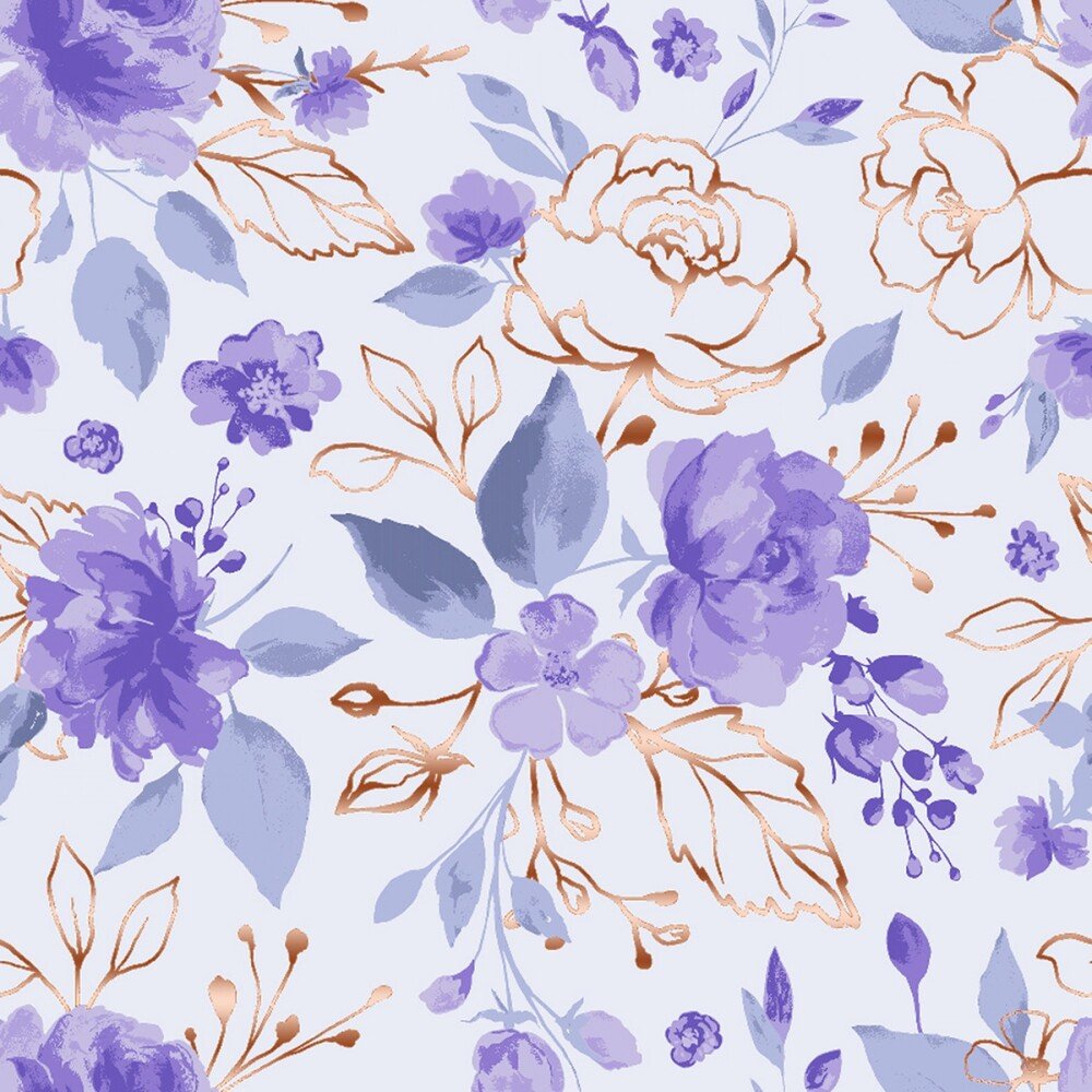 Bloom Beautifully - Purple Haze - Everything Fabric
