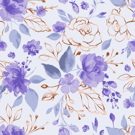 Bloom Beautifully - Purple Haze - Everything Fabric
