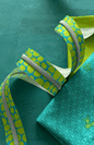 Blue Pebble Zipper Tape With Nickel Teeth - Everything Fabric