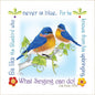 Bluebirds 152 mm Fabric Art Panel by Jody Houghton - Everything Fabric