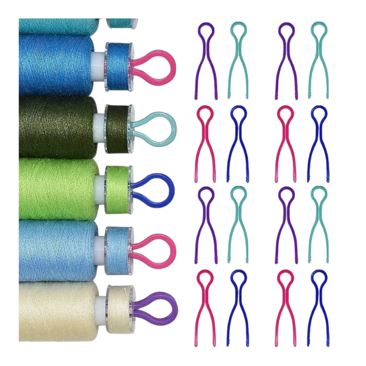 Bobbin Buddies in Pack of 50 Mixed Colours - Everything Fabric