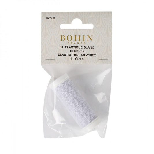 Bohin Beading Elastic Thread - White 11 yds - Everything Fabric