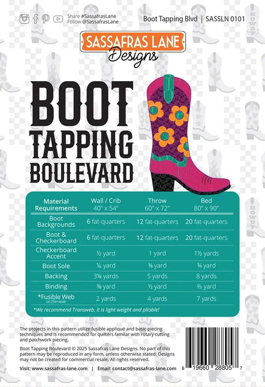 Boot Tapping Boulevard Quilt Pattern - Everything Fabric