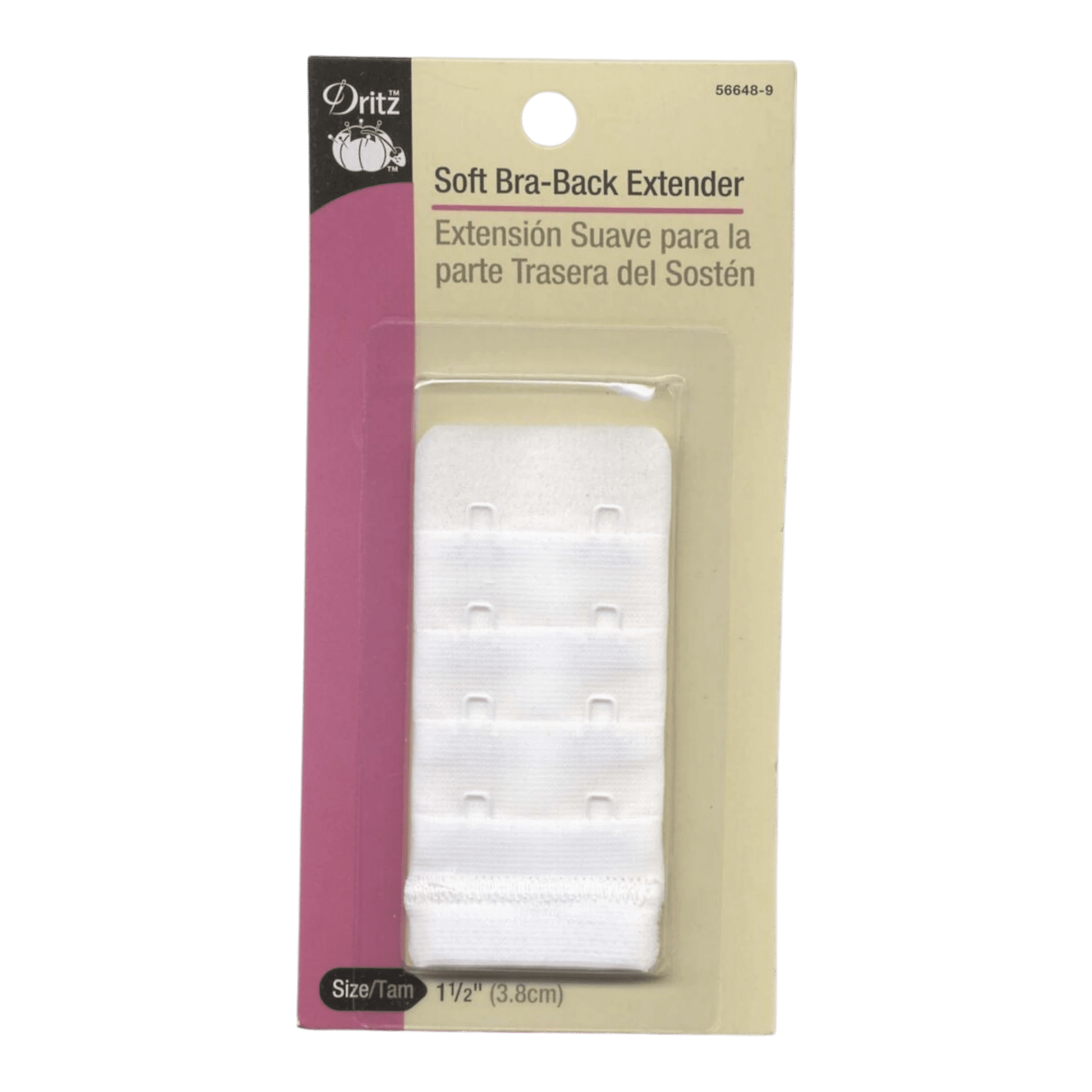 Bra Back Extender 38 mm 2 Hook White - Everything Fabric