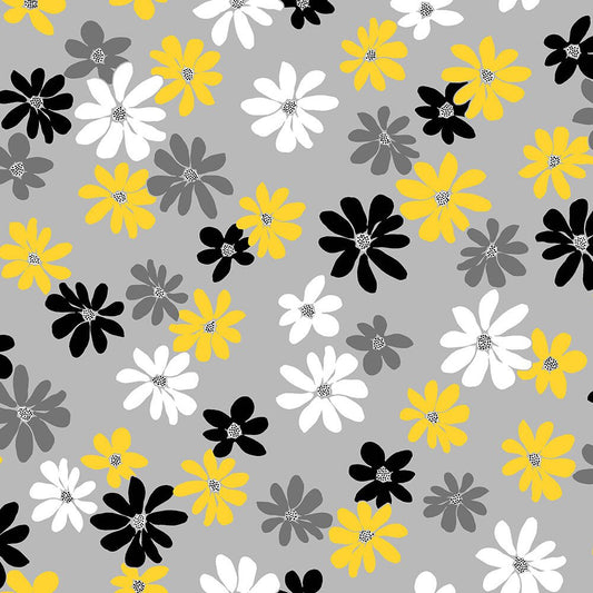Buttercup Make My Daisy Gray - Everything Fabric