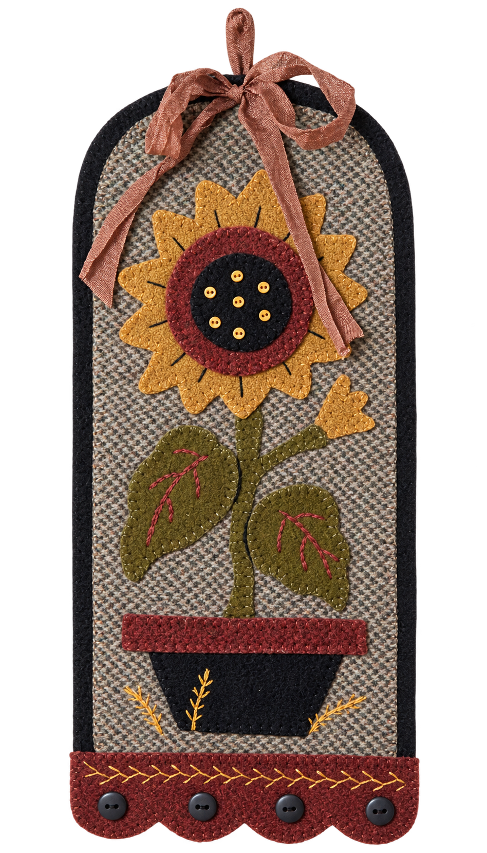 Sweet and Simple August by Buttermilk Basin — finished appliqué example, pattern only
