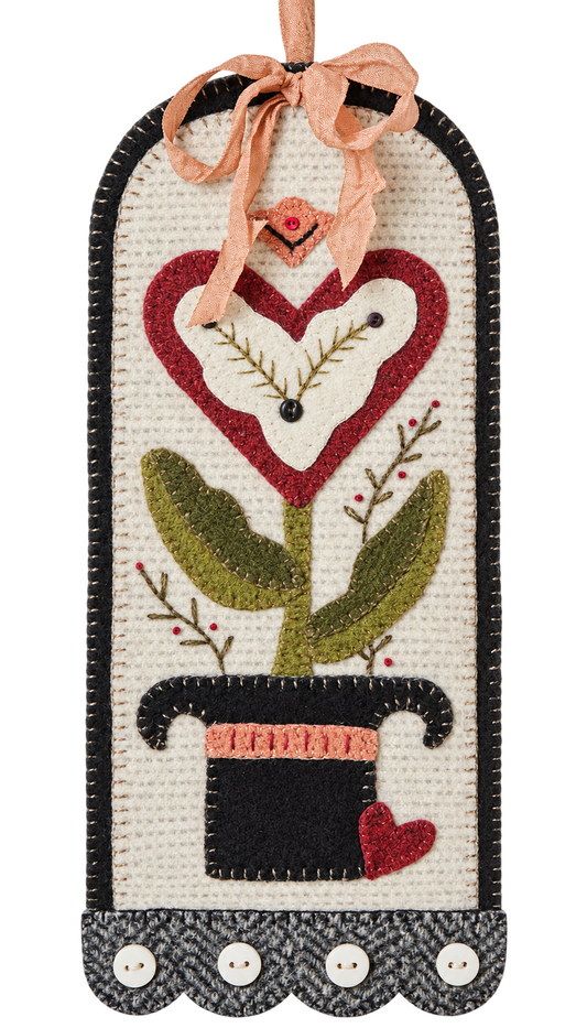 Sweet and Simple February by Buttermilk Basin — finished appliqué example, pattern only