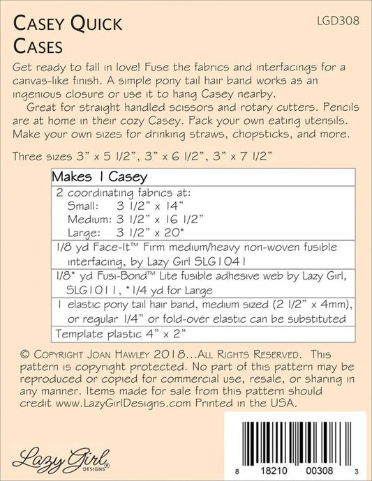 Casey Quick Cases Pattern - Everything Fabric