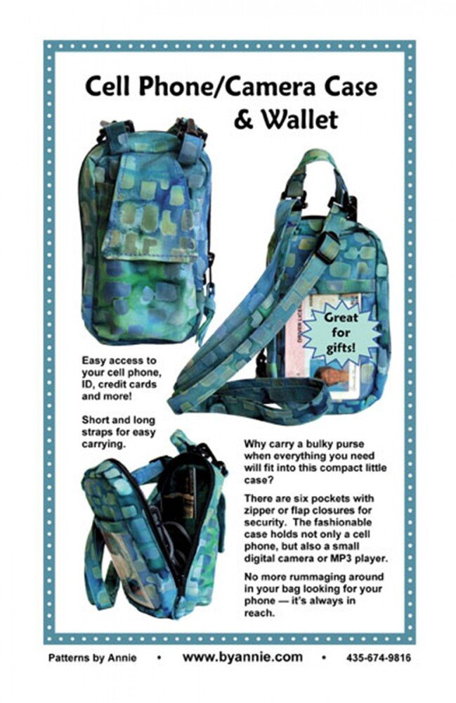 Cell Phone Camera Case Wallet Bags Pattern 2.0 - Everything Fabric
