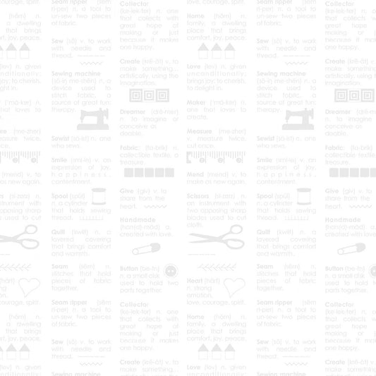 Chalk Garden - White/White Maker Dictionary - Everything Fabric
