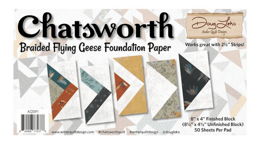 Chatsworth Braided Flying Geese Foundation Paper - Everything Fabric
