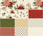 Christmas Greetings 1 yd Bundle Cream - 10pc - Everything Fabric