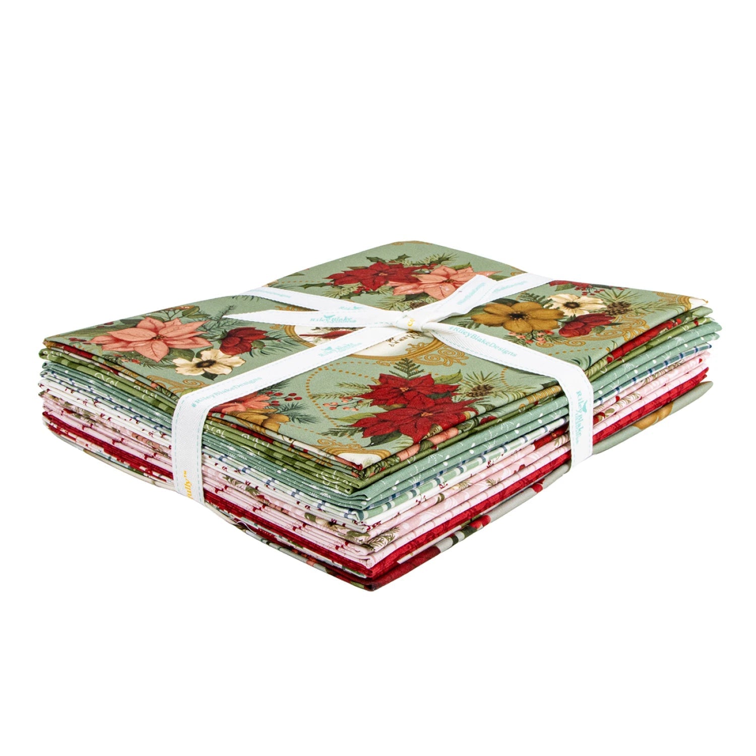 Christmas Greetings 1 yd Bundle Spruce - 10pc - Everything Fabric