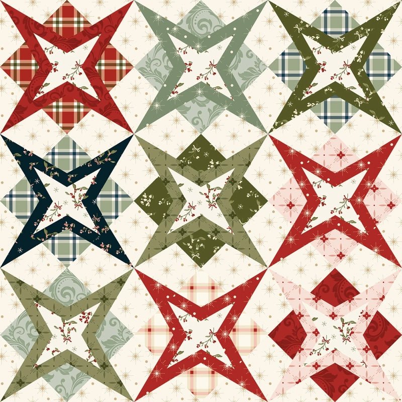 Christmas Greetings - Christmas Cheater Print Multi - Everything Fabric