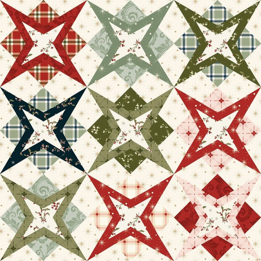 Christmas Greetings - Christmas Cheater Print Multi - Everything Fabric