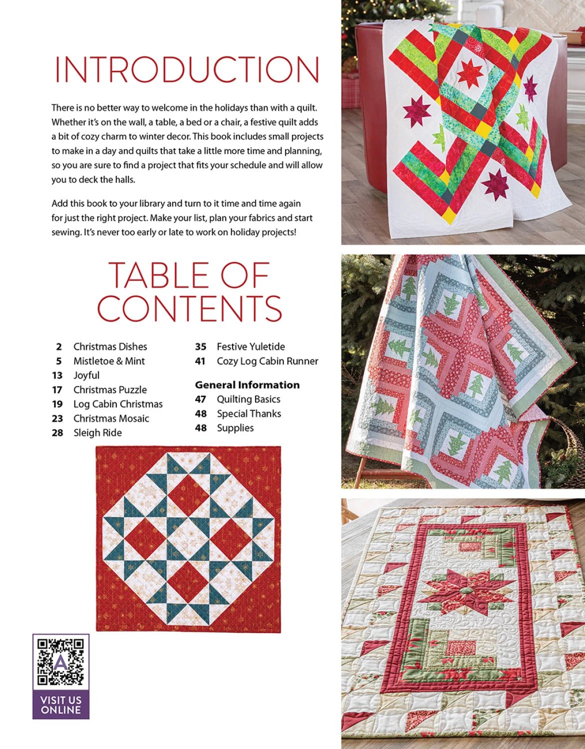 Christmas Quilting Festive Stitches Book - Everything Fabric