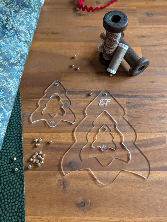 Christmas Tree Template in 3 Sizes - Everything Fabric