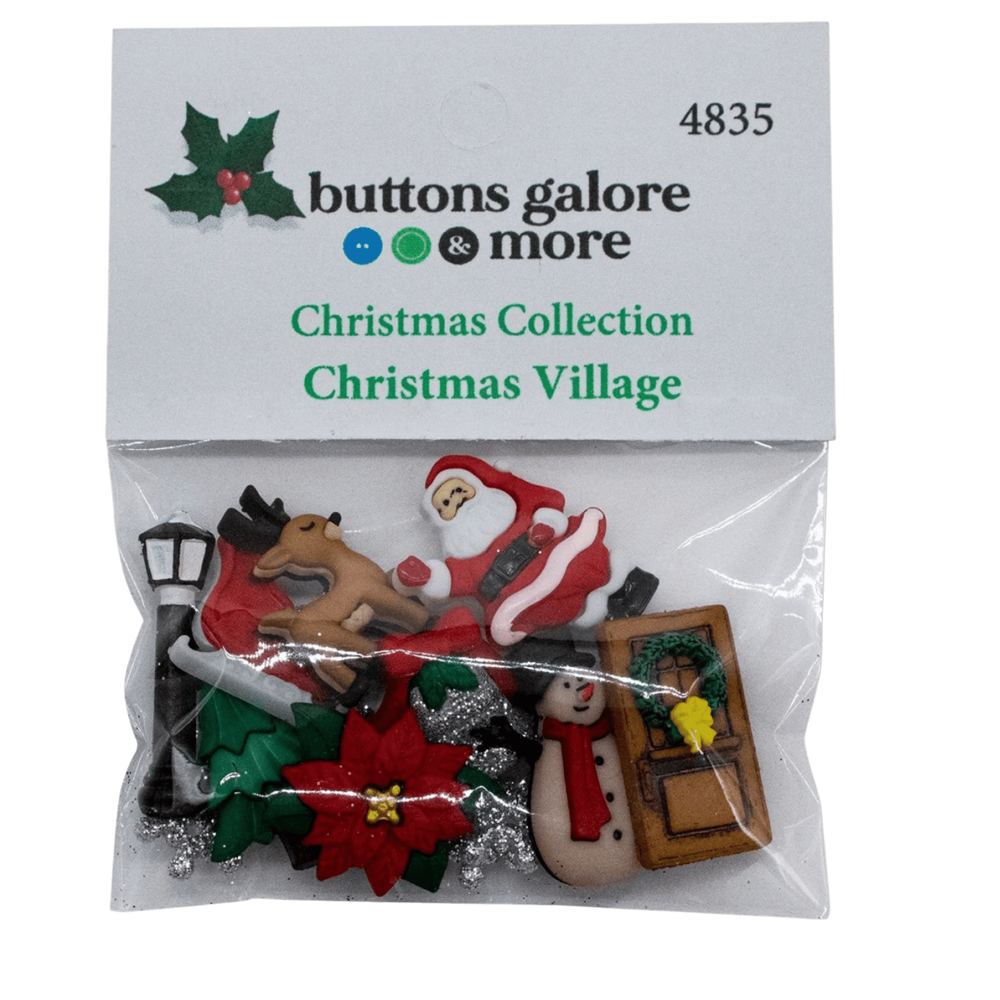 Christmas Village Buttons - Everything Fabric