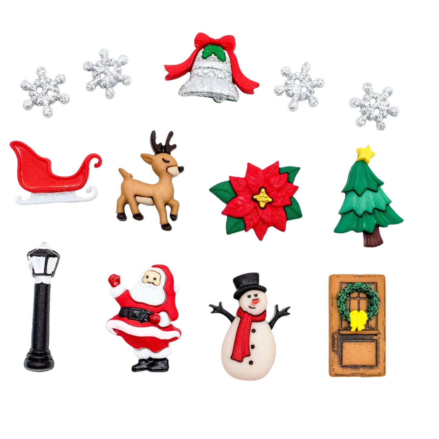 Christmas Village Buttons - Everything Fabric