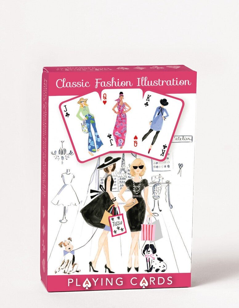 Classic Fashion Illustration Playing Cards Single Deck - Everything Fabric