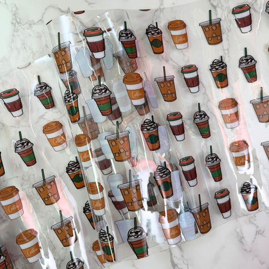 Clear Vinyl - Coffee Cups - Everything Fabric