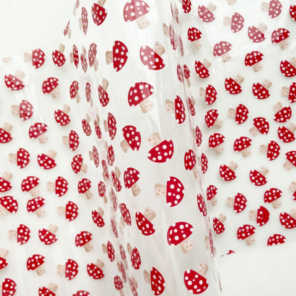 Clear Vinyl - Mushrooms - Everything Fabric
